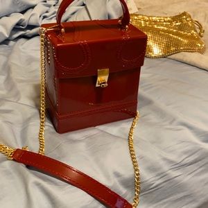 Red unique purse